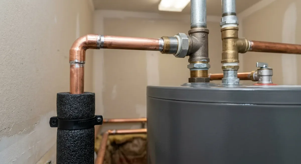 water heater replacement work, project example in Plainfield, IL