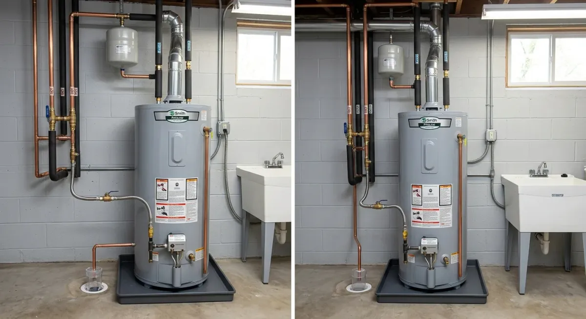 water heater replacement work, project example in Plainfield, IL