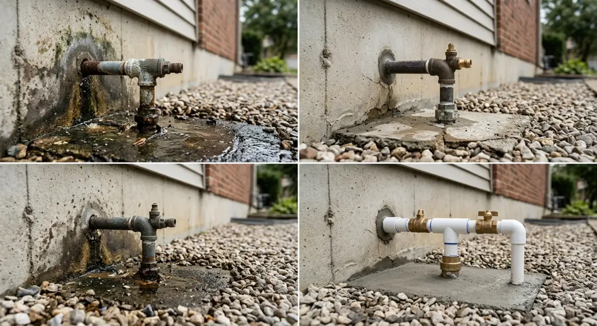 water leaking from the base work, professional service in Plainfield, IL