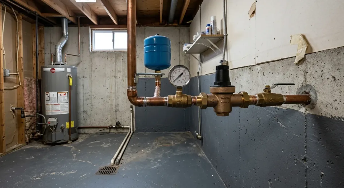 water pressure regulator work, project example in Plainfield, IL