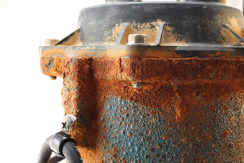 Heavily rusted pipe fitting