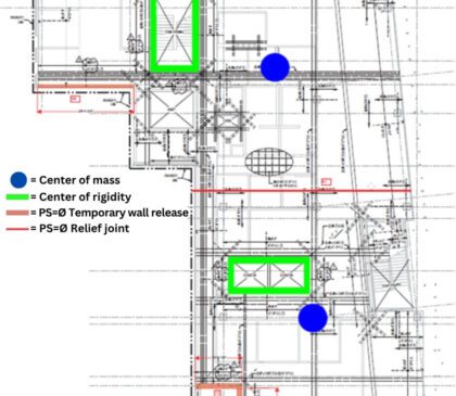 Floorplan Drawings showing restraint and PS=Ø Joints