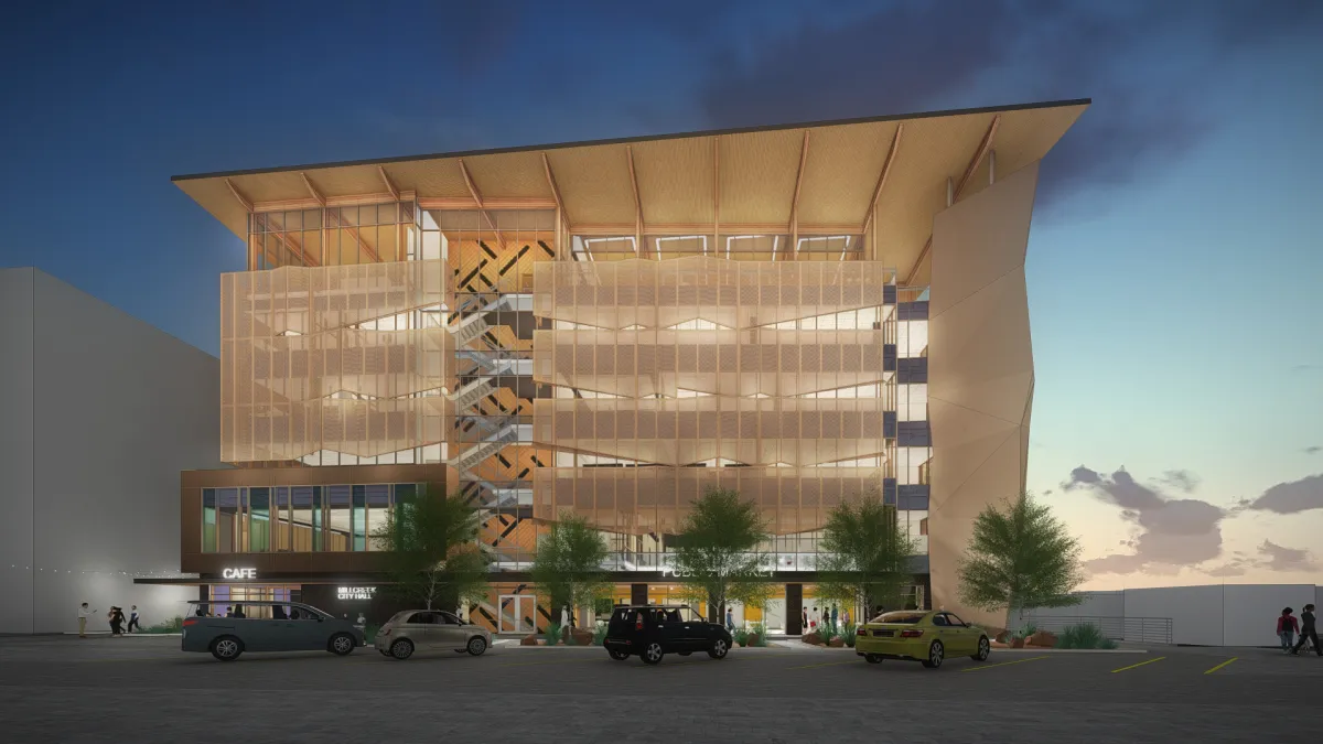Millcreek City Hall night rendering