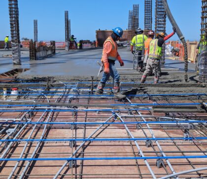 Pouring Concrete at UCSD Ridge Walk