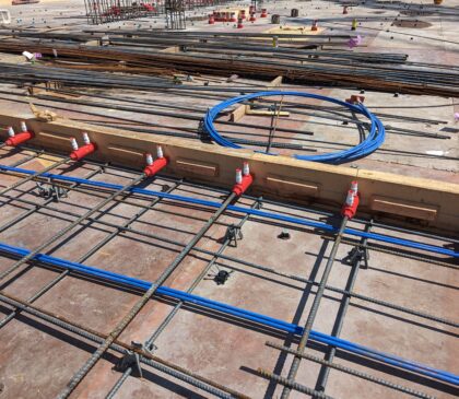 Couplers Installed on Bulkhead prior to first pour