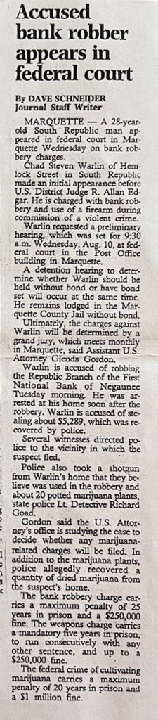 Accused bank robber appears in federal court