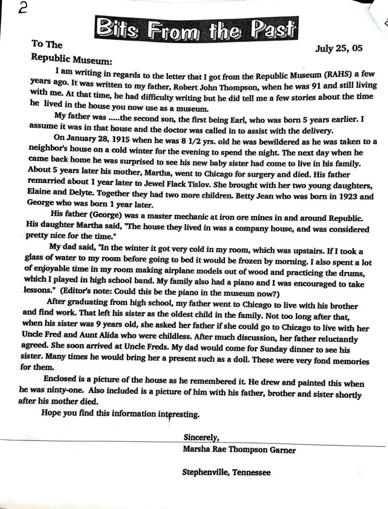 Republic Area Historical Society September 2005 - Page 2
