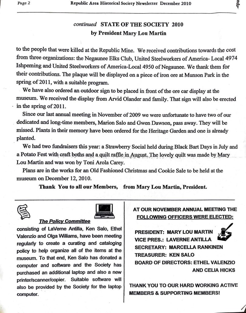 Newsletter December 2010 - Page 2