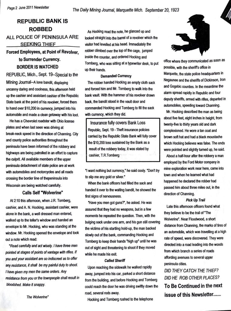 Republic Area Historical Society Newsletter June 2011 - Page 2