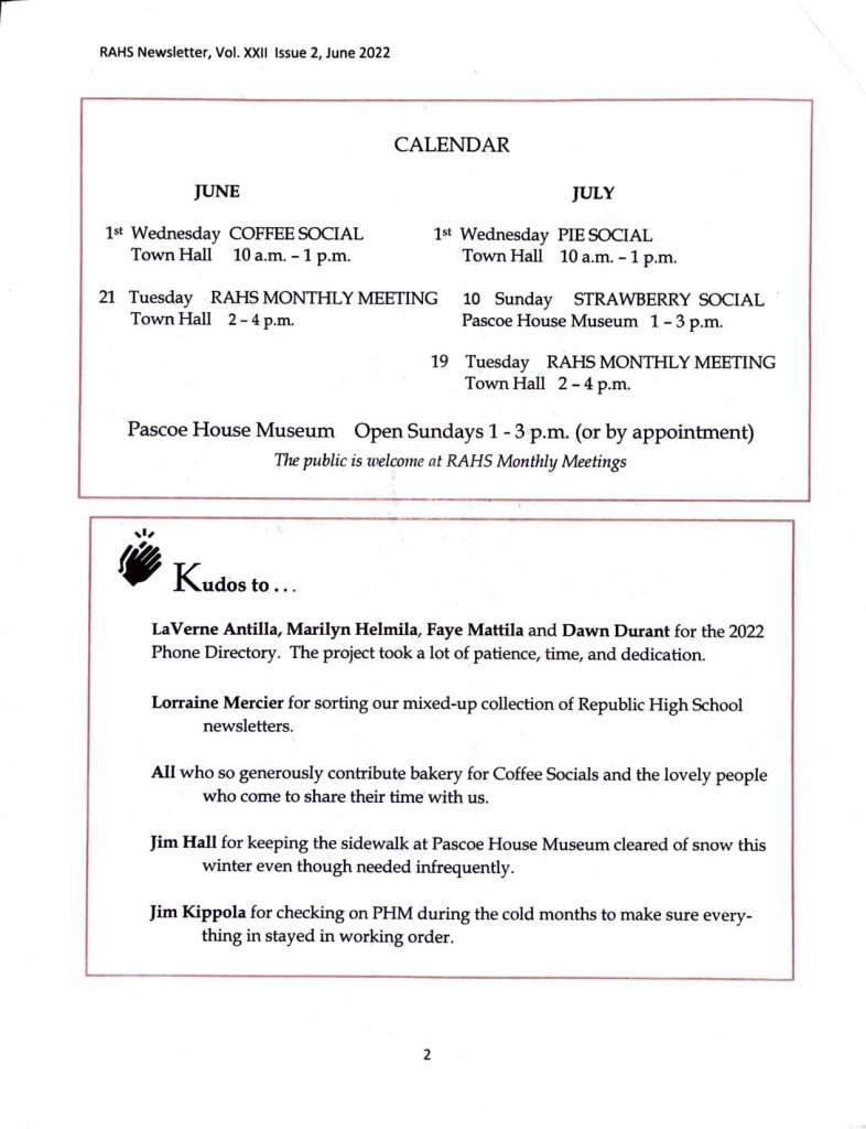 Newsletter - June 2022, page 2