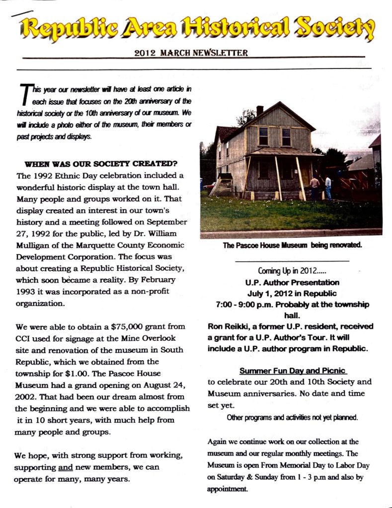 Newsletter March 2012 - Page 1