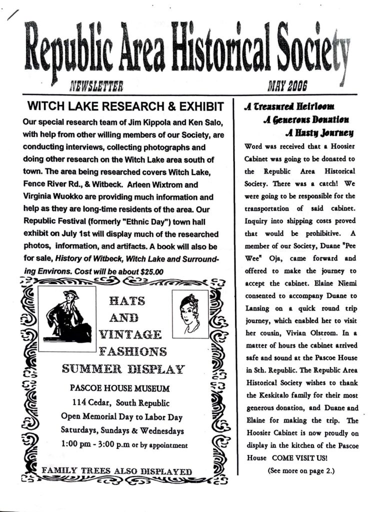 Newsletter May 2006 page 1