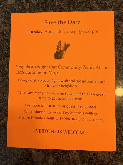 Save the Date - Neighbors Night Out Community Picnic