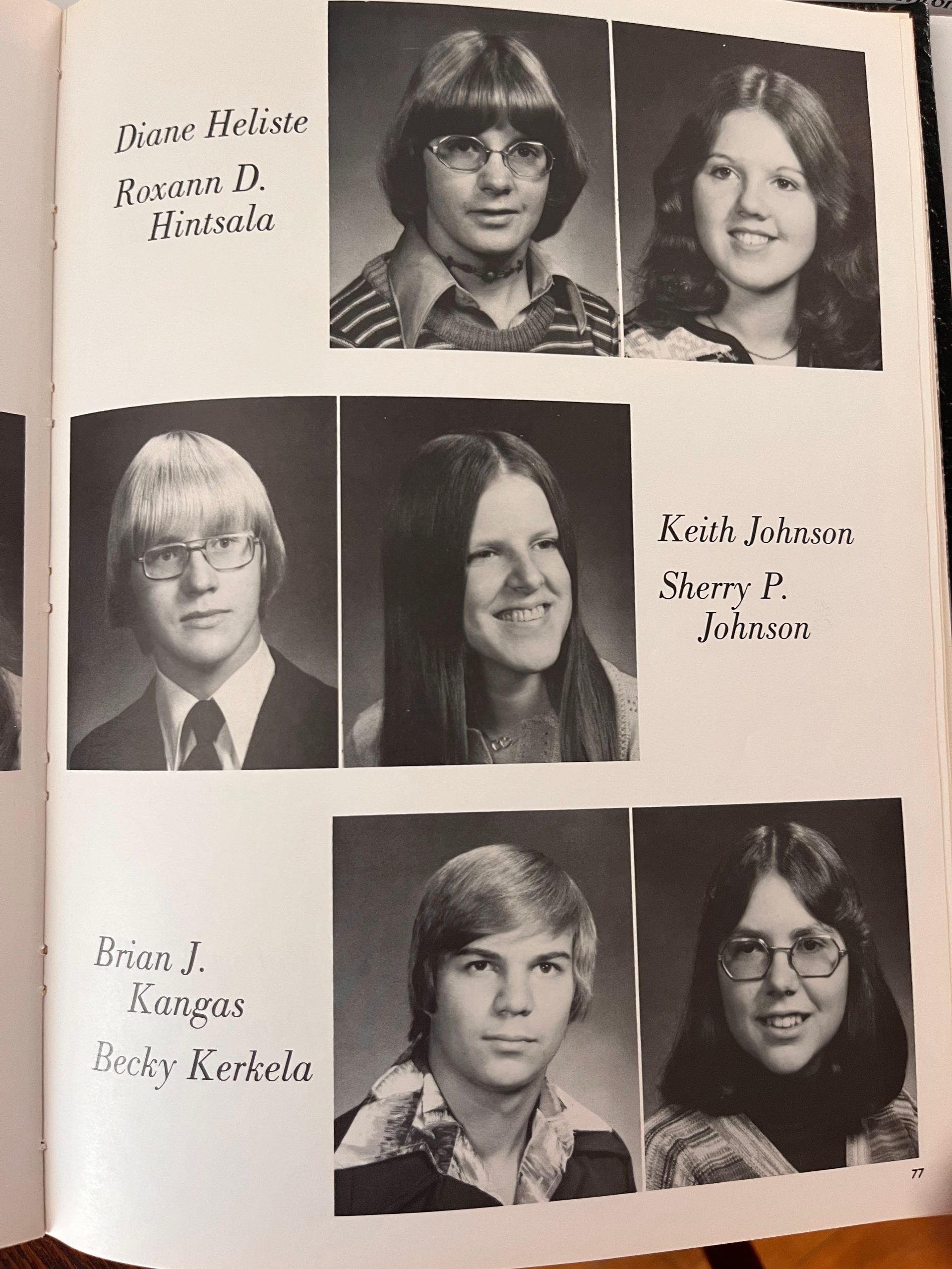1977 Republic Area Historical Society yearbook page