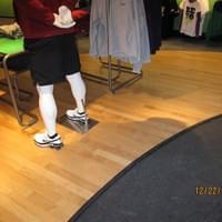 Commercial retail store wood flooring