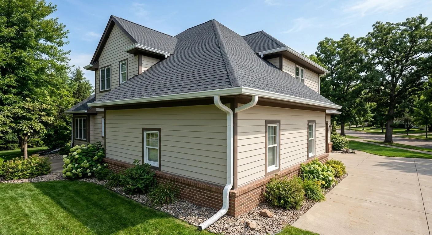 seamless gutters work, professional service in Eau Claire, WI