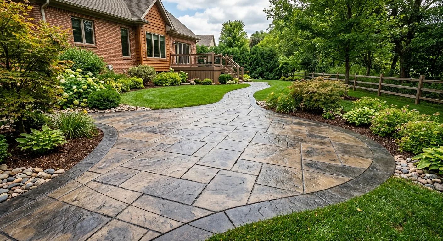 stamped and colored concrete work — professional service in Eau Claire, WI